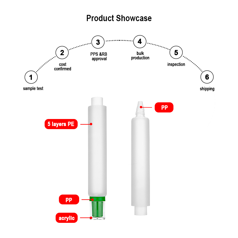 tube plastic empty hand cream tube transparent cap