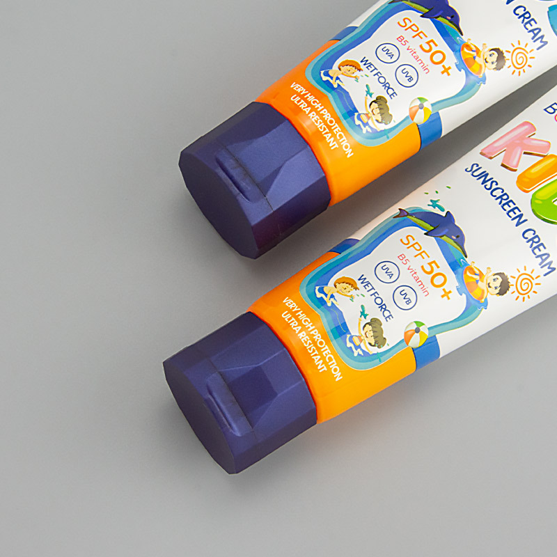 Sunblock cosmetic tubes