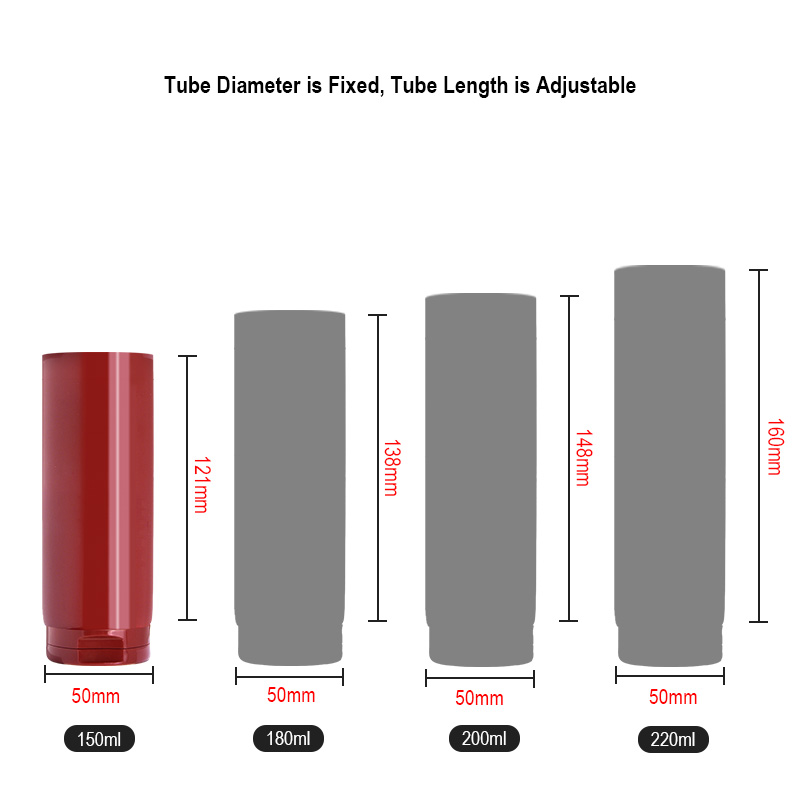 Runk cosmetic tubes size