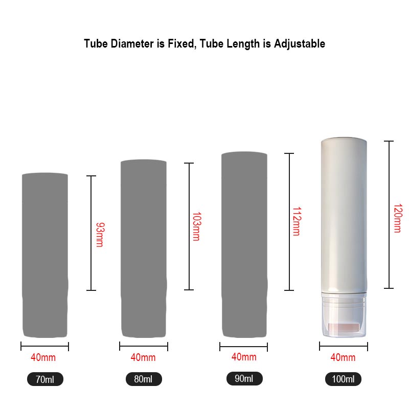 Runk cosmetic tube size