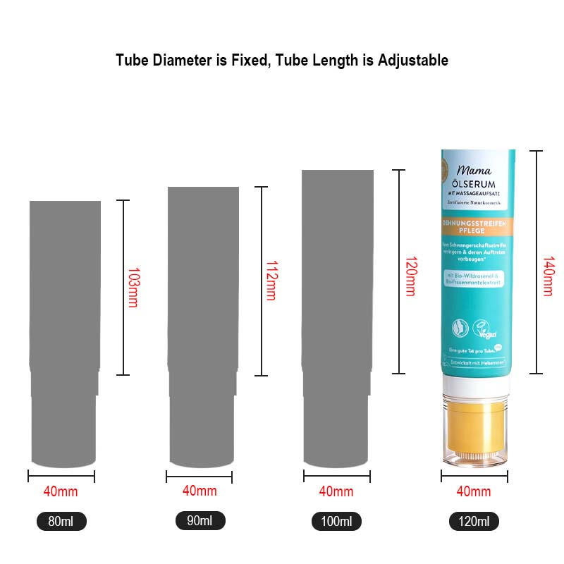 Runk cosmetic tube size