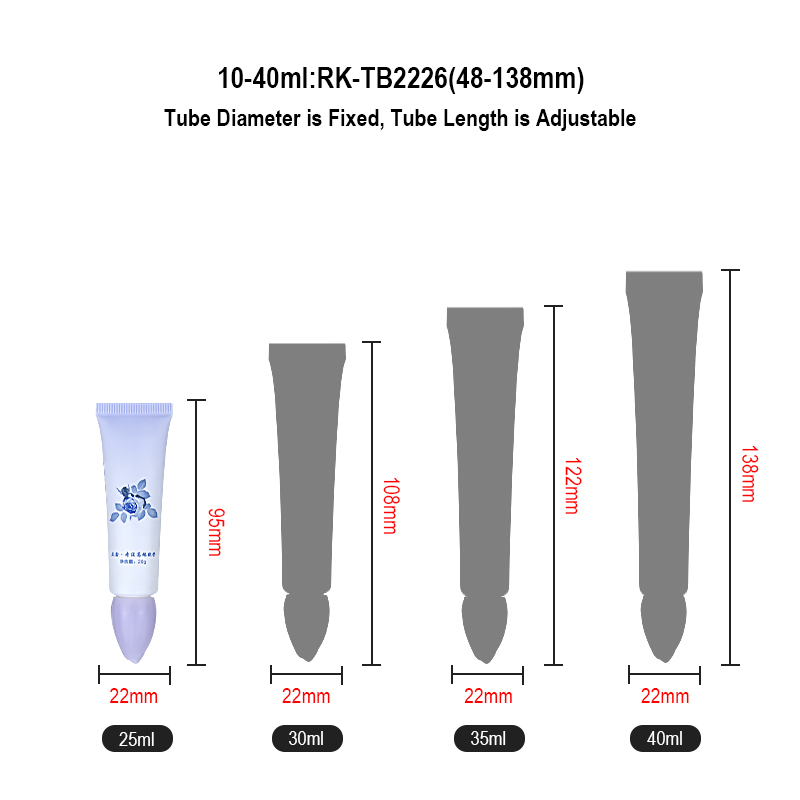 Runk cosmetic tube size