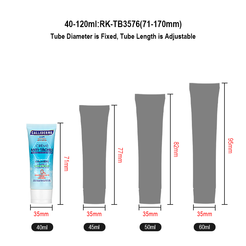 Runk cosmetic tube size