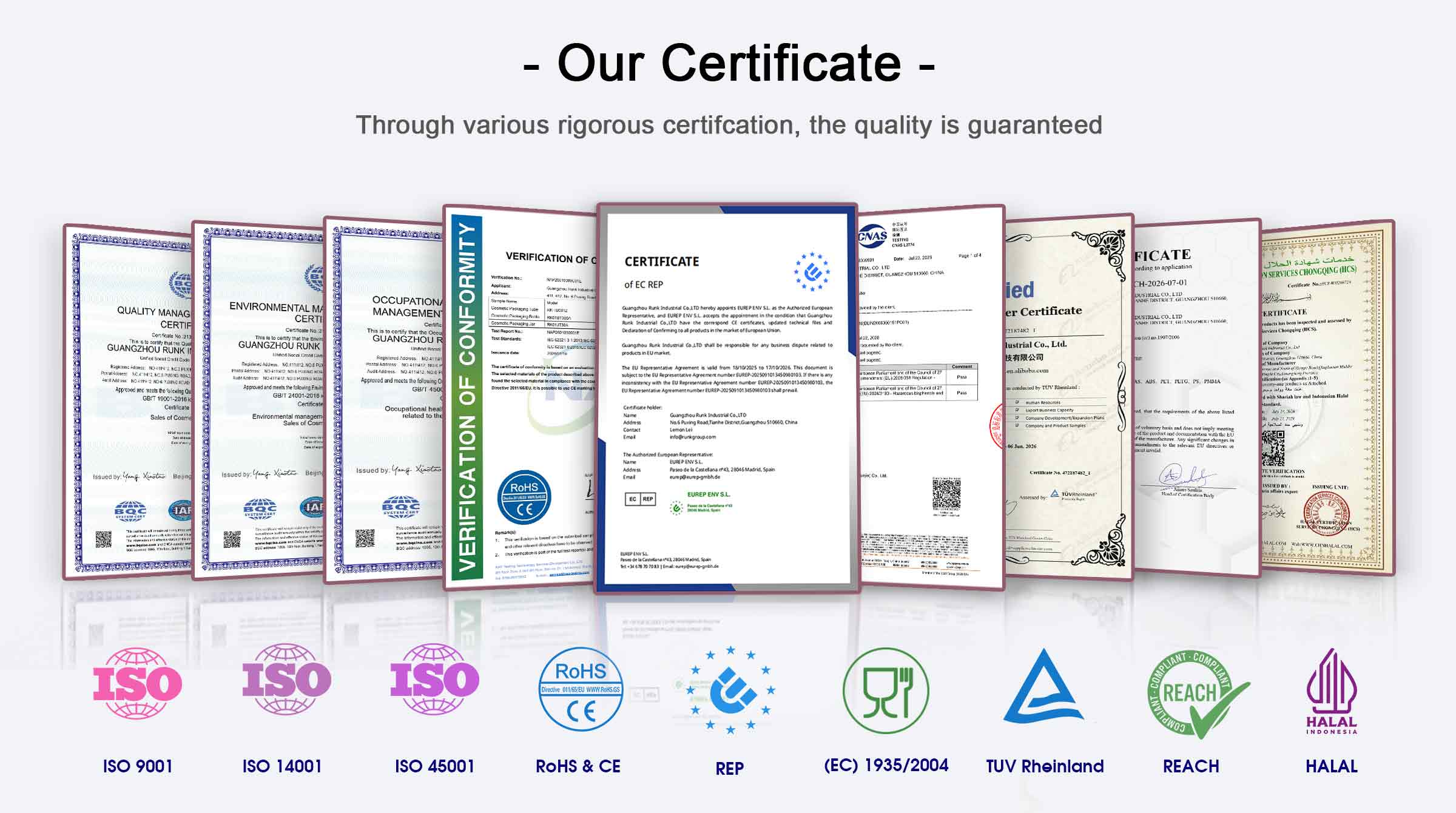 Runk certificate